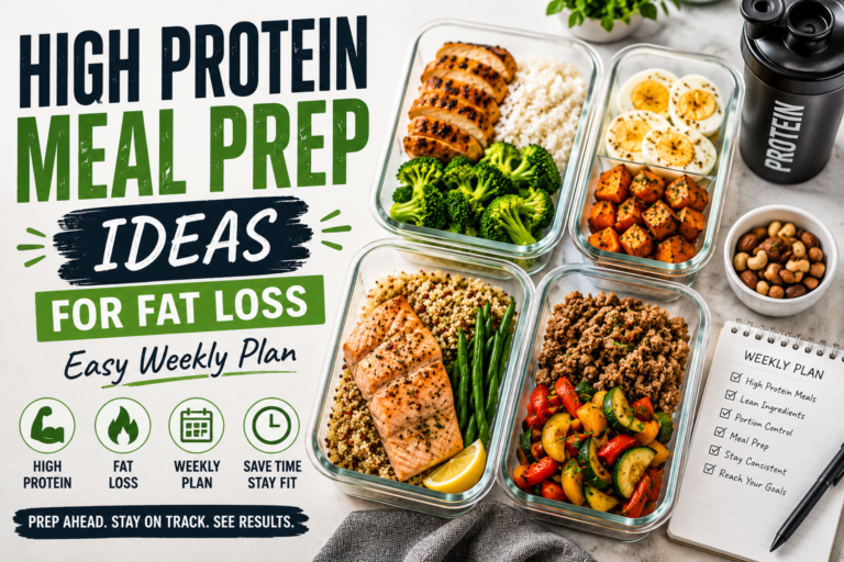 Image supporting the article High Protein Meal Prep Ideas for Fat Loss, showing recipies best for the same